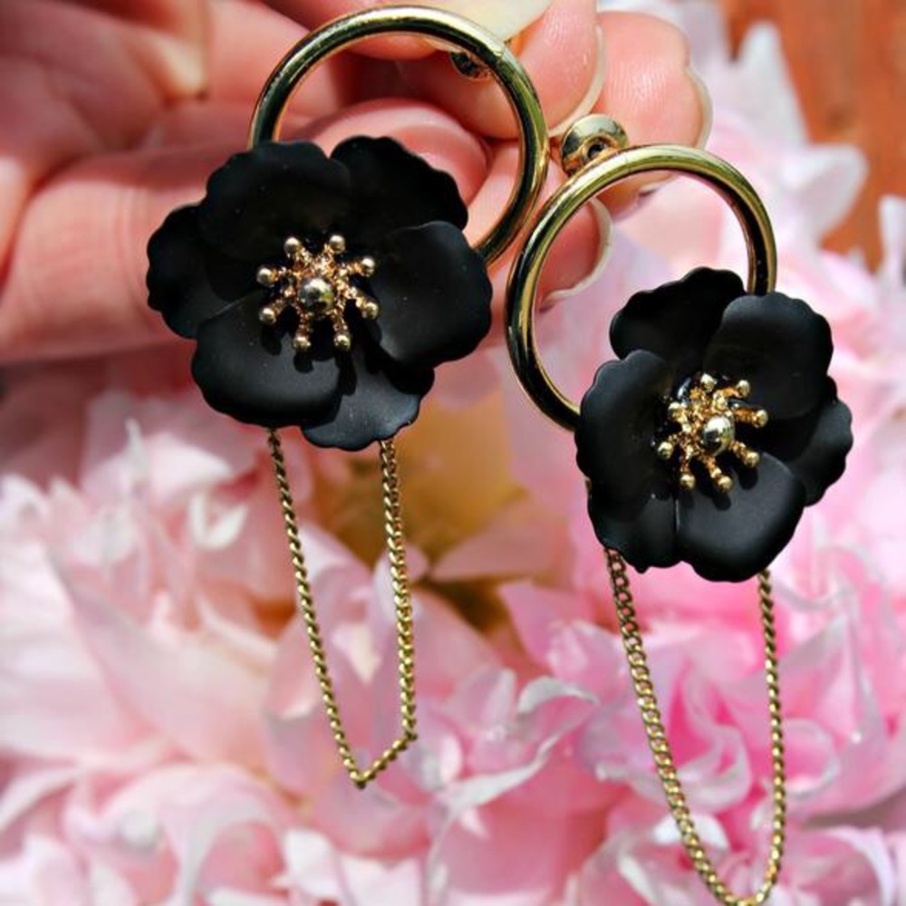 Anthropologie Zenzii Beaumont Hoop Earrings - Picture 1 of 4